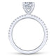Gabriel & Co. 14k White Gold Contemporary Straight Engagement Ring
