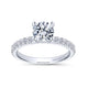 Gabriel & Co. 14k White Gold Contemporary Straight Engagement Ring