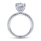 Gabriel & Co. 14k White Gold Contemporary Straight Engagement Ring