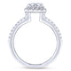 Gabriel & Co. 14k White Gold Contemporary Halo Engagement Ring