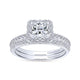 Gabriel & Co. 14k White Gold Contemporary Halo Engagement Ring