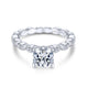Gabriel & Co. 14k White Gold Victorian Straight Engagement Ring