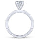 Gabriel & Co. 14k White Gold Victorian Straight Engagement Ring