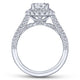 Gabriel & Co. 14k White Gold Rosette Double Halo Engagement Ring
