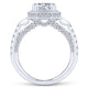 Gabriel & Co. 14k White Gold Art Deco Halo Engagement Ring