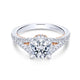 Gabriel & Co. 14k Two Tone Gold Infinity Split Shank Engagement Ring