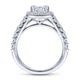 Gabriel & Co. 14k White Gold Contemporary Halo Engagement Ring