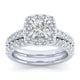 Gabriel & Co. 14k White Gold Contemporary Halo Engagement Ring