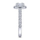 Gabriel & Co. 14k White Gold Contemporary Halo Engagement Ring