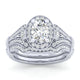 Gabriel & Co. 14k White Gold Victorian Halo Engagement Ring