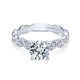 Gabriel & Co. 14k White Gold Contemporary Straight Engagement Ring
