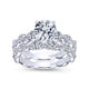 Gabriel & Co. 14k White Gold Contemporary Straight Engagement Ring