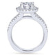 Gabriel & Co. 14k White Gold Contemporary Halo Engagement Ring