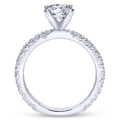 Gabriel & Co. 14k White Gold Contemporary Straight Engagement Ring