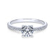 Gabriel & Co. 14k White Gold Contemporary Straight Engagement Ring