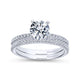 Gabriel & Co. 14k White Gold Contemporary Straight Engagement Ring