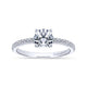 Gabriel & Co. 14k White Gold Contemporary Straight Engagement Ring