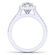 Gabriel & Co. 14k White Gold Contemporary Halo Engagement Ring