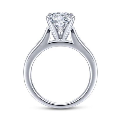 Gabriel & Co. 14k White Gold Contemporary Straight Engagement Ring