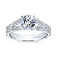 Gabriel & Co. 14k White Gold Contemporary Split Shank Engagement Ring