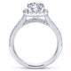 Gabriel & Co. 14k White Gold Contemporary Halo Engagement Ring