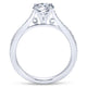 Gabriel & Co. 14k White Gold Victorian Straight Engagement Ring