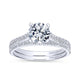 Gabriel & Co. 14k White Gold Contemporary Straight Engagement Ring