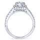Gabriel & Co. 14k White Gold Contemporary Halo Engagement Ring
