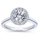 Gabriel & Co. 14k White Gold Contemporary Halo Engagement Ring