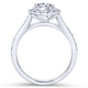 Gabriel & Co. 14k White Gold Victorian Halo Engagement Ring