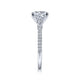 Gabriel & Co. 14k White Gold Contemporary Three Stones Engagement Ring