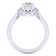 Gabriel & Co. 14k White Gold Contemporary Three Stones Engagement Ring