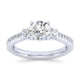 Gabriel & Co. 14k White Gold Contemporary Three Stones Engagement Ring