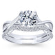 Gabriel & Co. 14k White Gold Contemporary Twisted Engagement Ring