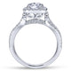 Gabriel & Co. 14k White Gold Contemporary Halo Engagement Ring