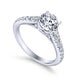 Gabriel & Co. 14k White Gold Contemporary Straight Engagement Ring