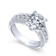 Gabriel & Co. 18k White Gold Victorian Straight Engagement Ring