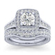 Gabriel & Co. 14k White Gold Victorian Halo Engagement Ring
