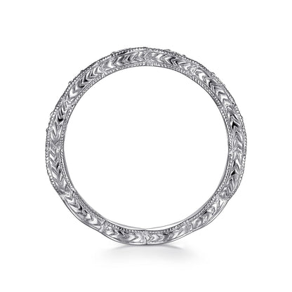 14K White Gold Diamond Bujukan Marquise Station Ring