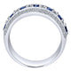 Gabriel & Co. LR4503W44SA 14k White Gold Vintage Inspired Alternating Sapphire and Diamond Band