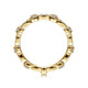 14K Yellow Gold Geometric Stackable Diamond Ring