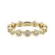 14K Yellow Gold Diamond Bezel Station Diamond Stackable Ring