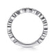 Gabriel & Co. LR4748W45JJ 14K White Gold Pear and Round Station Stackable Diamond Ring