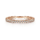 14K Rose Gold Scalloped Stackable Diamond Band Ring
