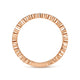 14K Rose Gold Scalloped Stackable Diamond Band Ring