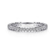 14K White Gold Scalloped Stackable Diamond Band Ring