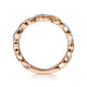 Gabriel & Co. LR4878K45JJ 14K Rose Gold Twisted Stackable Diamond Ring