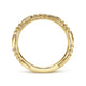 14K Yellow Gold Ball and Bar Station Stackable Ring