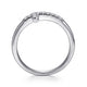 Gabriel & Co. LR50221W45JJ 14K White Gold Sideways Diamond Cross Ring