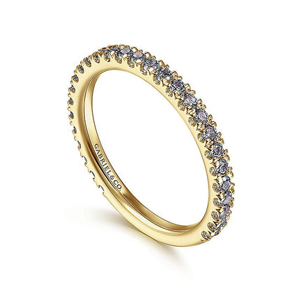 Gabriel & Co. LR50889Y4J25 14K Yellow Gold Manmade Alexandrite Stackable Ring